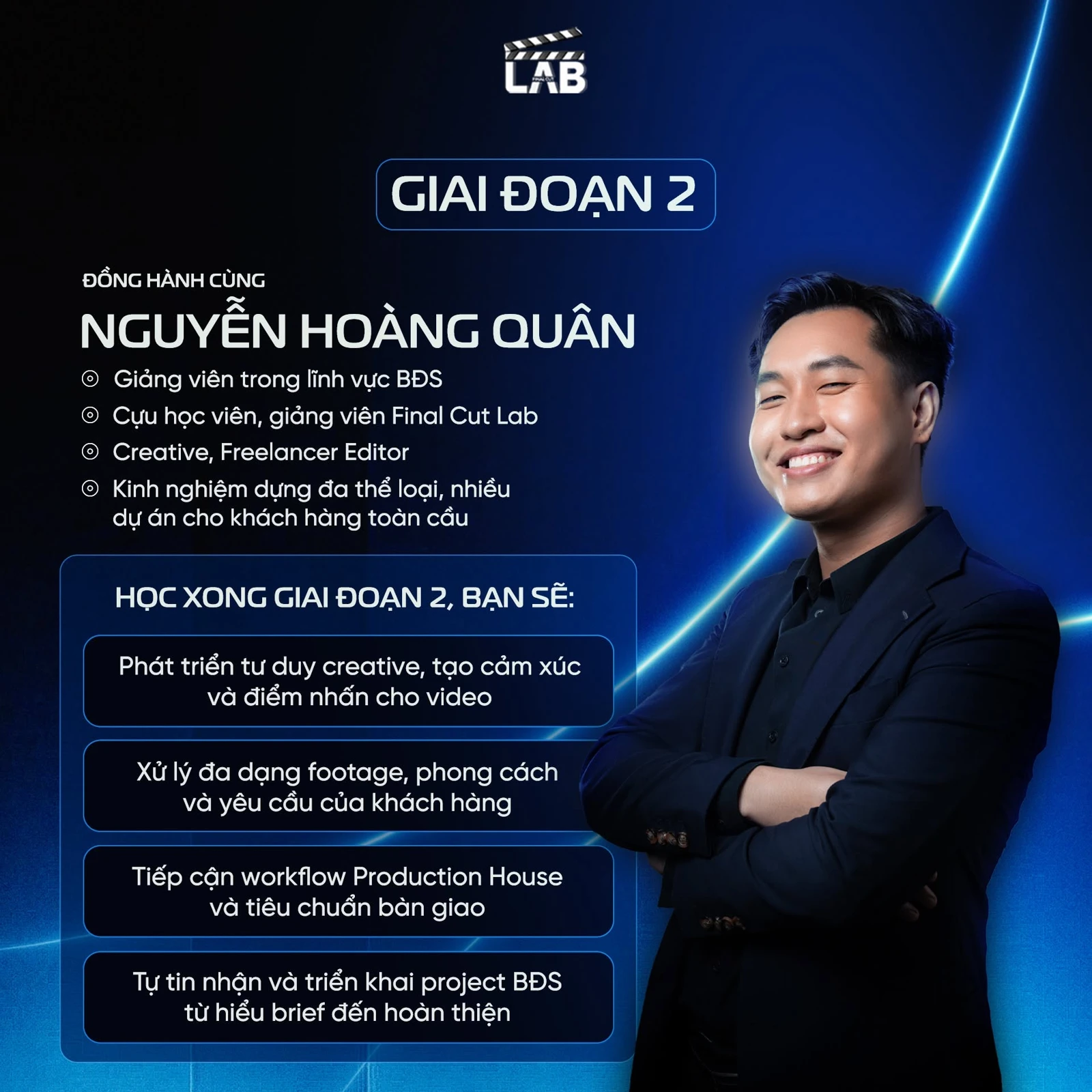 Giảng viên Nguyễn Hoàng Quân — Creative và Editor